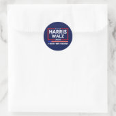 Truth Hope Decency Harris Walz 2024 ラウンドシール (バッグ)