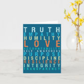 Truth Love Empathy Self Awareness Insrational Word カード (黄色い花)