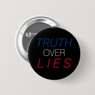 「Truth over Lies」青い赤い赤い黒- 缶バッジ