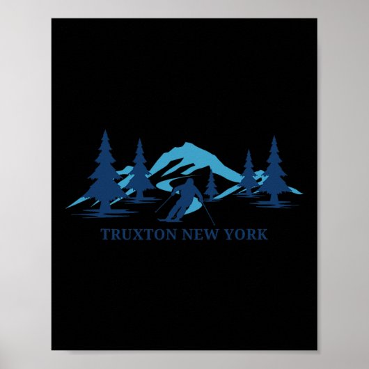 Truxton New York Ski Resort Skiing Skier  ポスター (正面)