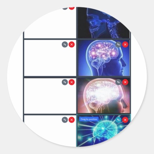 TRVMP Custom Meme Sticker ラウンドシール (正面)