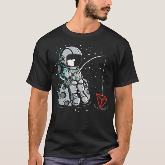 TRX魚釣り、Tron Coin Digital Asset Token Blockha Tシャツ (正面)