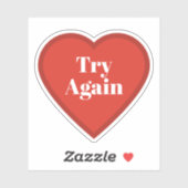 Try Again Heart Sticker - Relatable Mood Sticker シール (シート)