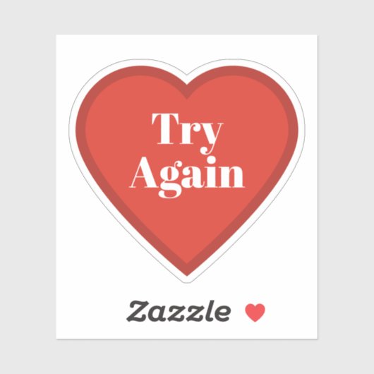 Try Again Heart Sticker - Relatable Mood Sticker シール (シート)