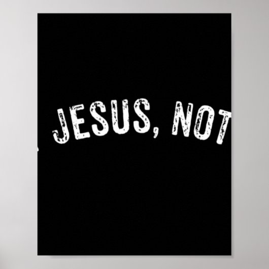 Try Jesus Not Me Shirt Men おもしろい Christian G ポスター (正面)