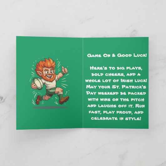 Try Line St Patricks Match Day Charge カード (内部)