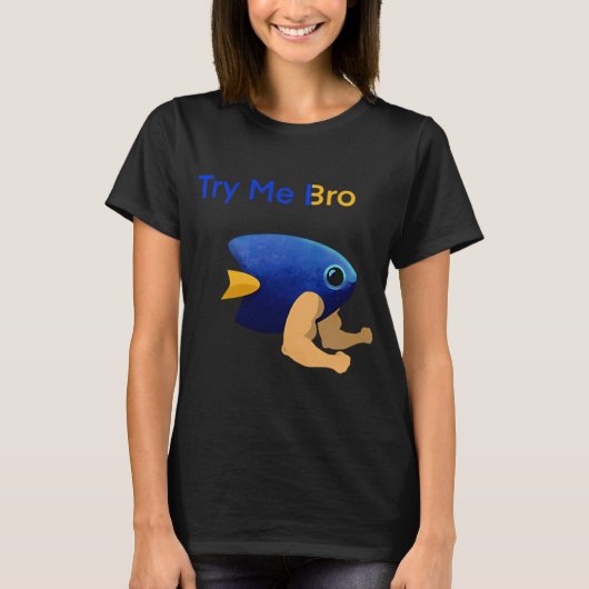 Try Me Bro - デンキウナギ Tシャツ (正面)