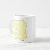 "Try Me" Fairytale Teaパーティーパステルイエロー コーヒーマグカップ (正面左)