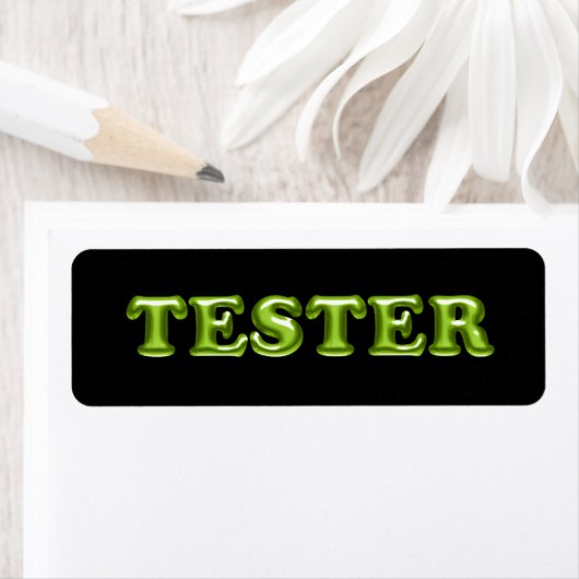 Try Me Green Black 3D Tester Sample Contaners ラベル (インサイチュ)