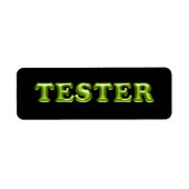 Try Me Green Black 3D Tester Sample Contaners ラベル (正面)