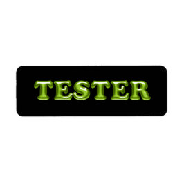 Try Me Green Black 3D Tester Sample Contaners ラベル