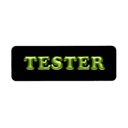 Try Me Green Black 3D Tester Sample Contaners ラベル (正面)