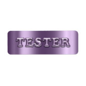 Try Me Violet Purple 3D Tester Sample Contaners ラベル (正面)