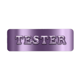 Try Me Violet Purple 3D Tester Sample Contaners ラベル