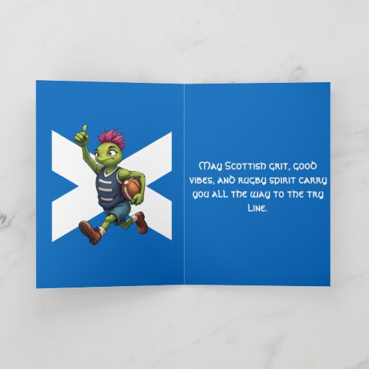 Try Time Thistle Scottish Rugby Motif カード (内部)