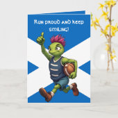 Try Time Thistle Scottish Rugby Motif カード (黄色い花)