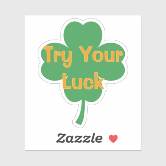 Try Your Luck Four-Leaf Clover St Patrick's Day シール (シート)