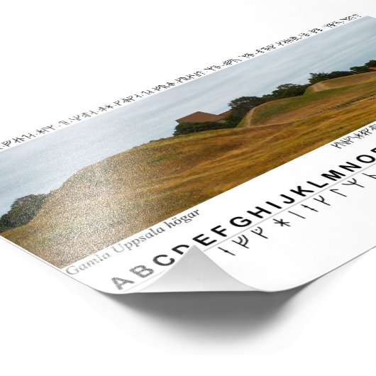 Tryck — Kungshögarna + runalfabetet フォトプリント (角)