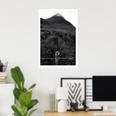 Tryfyn Mountain Print Snowdonia National Park B&W ポスター (ホームオフィス)