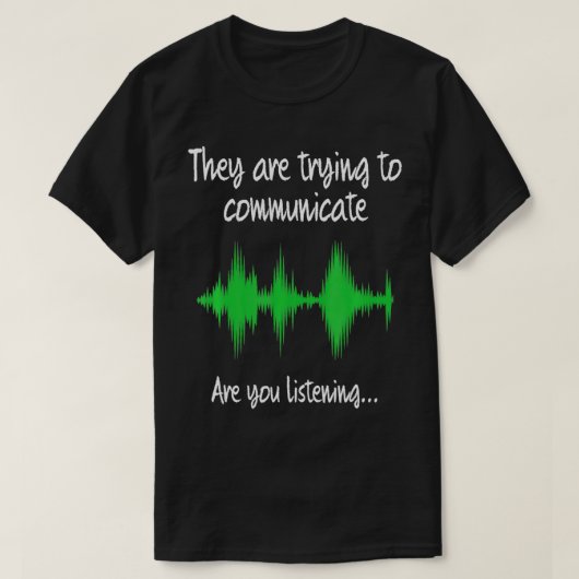 Trying To Communicate I Mind Paranormal Hunt Hallo Tシャツ (デザイン正面)