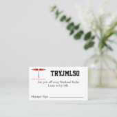 TRYJML50 クーポン 名刺 (スタンド正面)