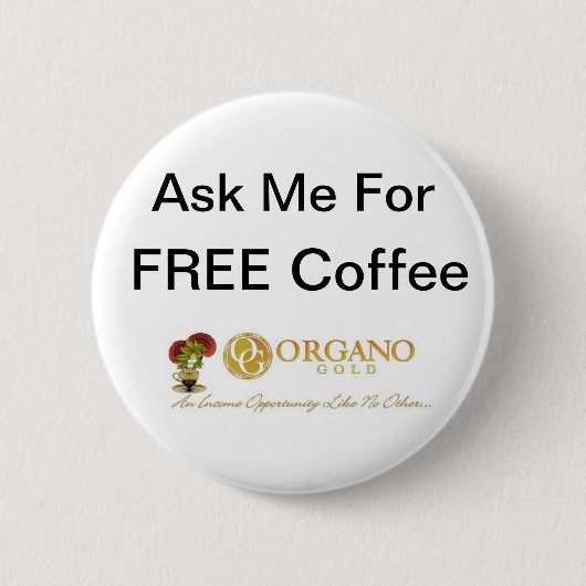 TryOurCoffeeの~ OrganoGold 缶バッジ (正面)