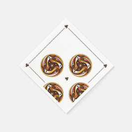 Trypillian Culture Ancient Spiral Pattern スタンダードカクテルナプキン