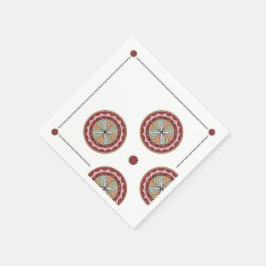 Trypillian Culture Sacred Flower Pattern スタンダードカクテルナプキン