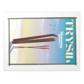 Trysil Norway，ノルウェーのスキー旅行ポスター ノートパッド (正面)