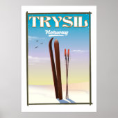 Trysil Norway，ノルウェーのスキー旅行ポスター ポスター (正面)