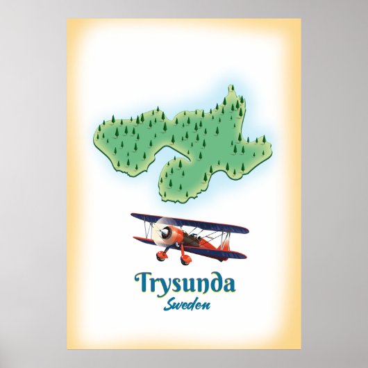 Trysundaスウェーデンマップ ポスター (正面)