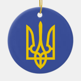 Tryzub Ukrainian Ornament セラミックオーナメント