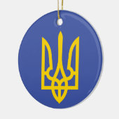 Tryzub Ukrainian Ornament セラミックオーナメント (左)