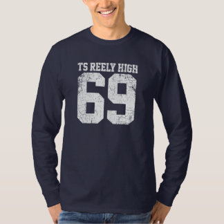 TSのReelyの高いヴィンテージのフットボール#69 Tシャツ