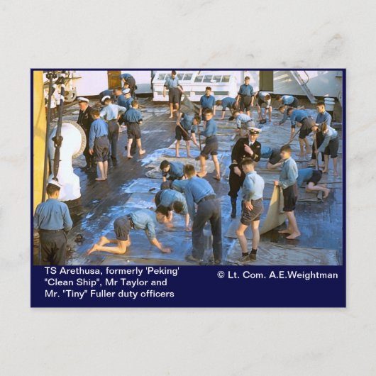 TSアレトゥーサ、以前は「北京」「クリーン船」、 ポストカード (正面)