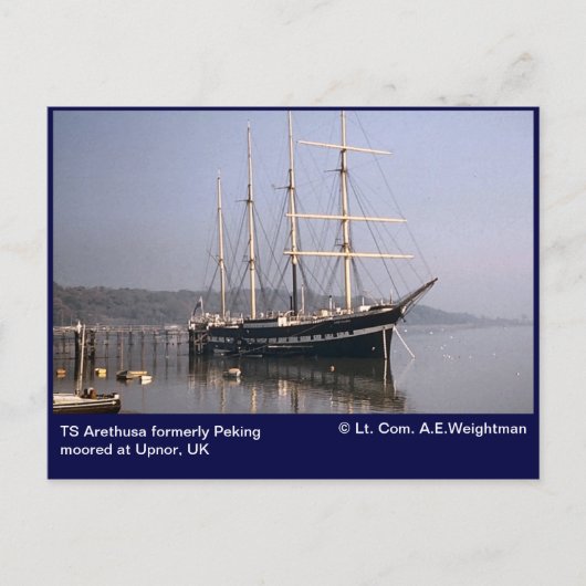 TSアレトゥーサ(元ペキン) 、アプナーに係留 ポストカード (正面)
