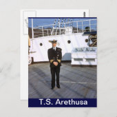 TS アレトゥーサ、チーフ P0、一日船長 ポストカード (正面/裏面)