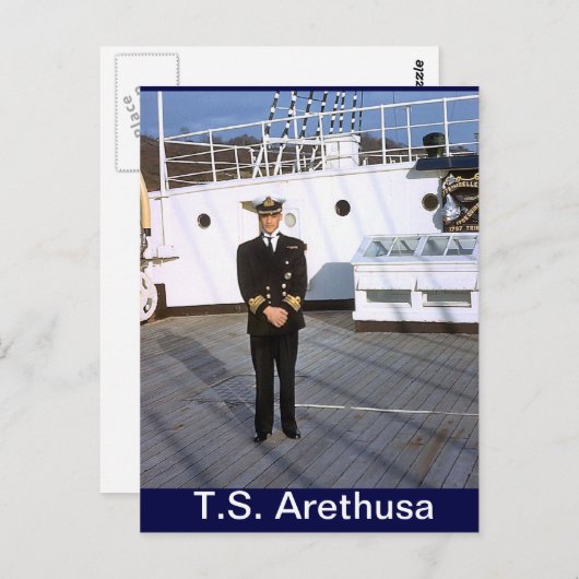 TS アレトゥーサ、チーフ P0、一日船長 ポストカード (正面/裏面)