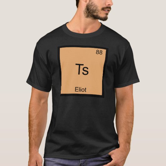 Ts - エリオット おもしろ 元素記号 Tシャツ (正面)