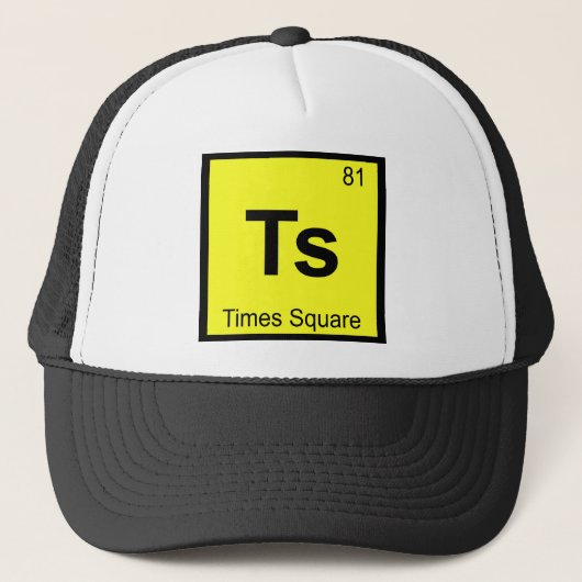 Ts - ニューヨーク タイムズスクエア 化学記号 キャップ (正面)
