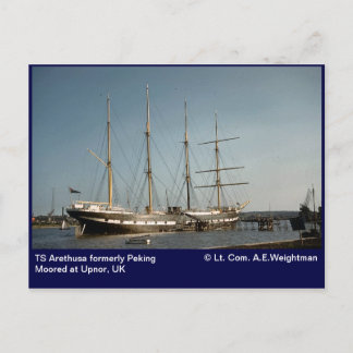 TS Arethusaは以前Peking Moated at Upnor, UK ポストカード