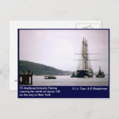 TS Arethusaは以前Peking's 離れ彼女のバース ポストカード (正面/裏面)