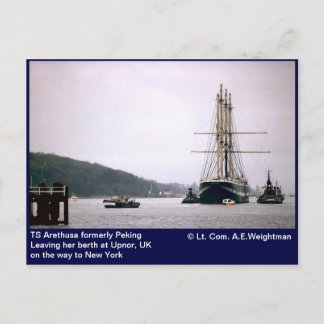 TS Arethusaは以前Peking's 離れ彼女のバース ポストカード