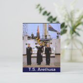 TS Arethusa、カラーパーティー ポストカード (スタンド正面)