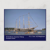 TS Arethusa、フラグ付きの以前の「ピーク」 ポストカード (正面)