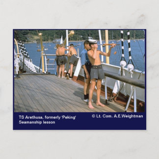 TS Arethusa、以前の「北京」の航海術レッスン ポストカード