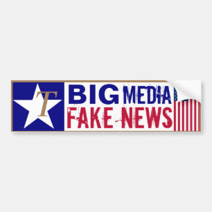 T's for Tump Big Media Fake News バンパーステッカー