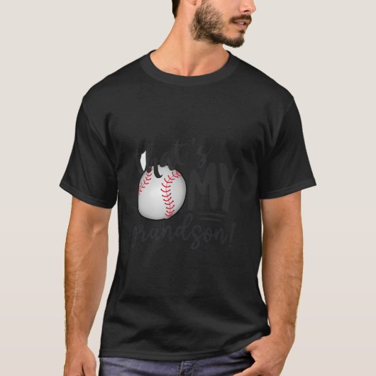 T'S My Grandson Out There Baseball Tシャツ (正面)