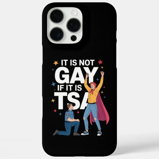TSAならゲイじゃない 面白いセキュリティ 航空会社 Case-Mate iPhoneケース (裏面)