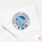 TSAのロゴ-睾丸の安全評価人 ラウンドシール (封筒)